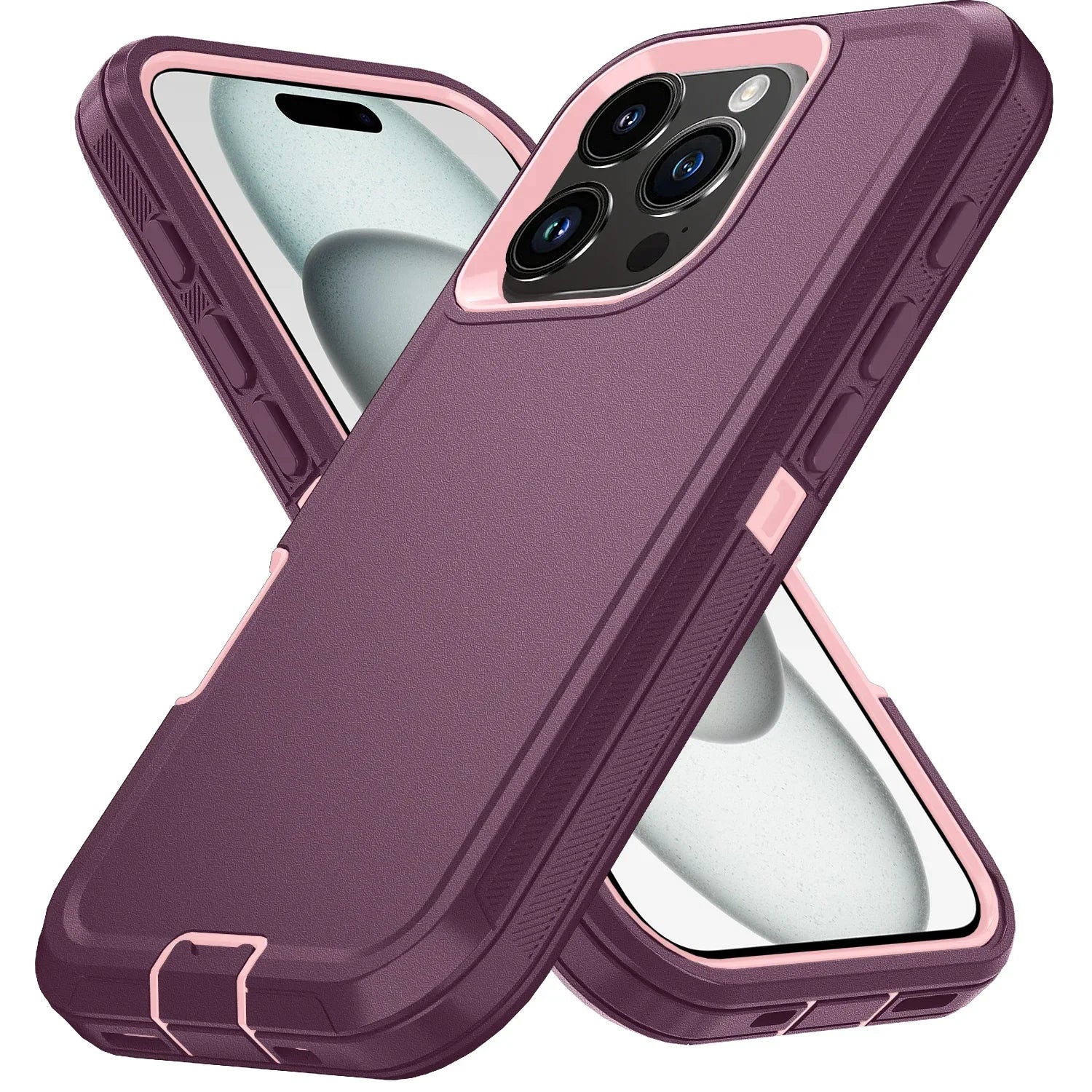 Rugged Ott Armor Shockproof Defender Phone Case for Iphone 17 16 15 14 13 12 11 Pro Max 16E Hard Drop Proof Back Cover Funda