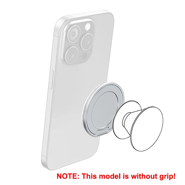 Grippopso Magnetic Suction Phone Mount Built-in Mirror Socket for MagSafe Grip Holder, Adjustable Cell Phone Stand for Desk