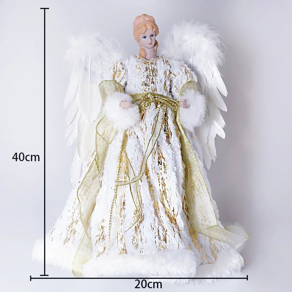 New Arrivals Angel Doll Figurine Christmas Ornaments Crafts with Wing Home Natal Decorations Festive Birthday For Kid Decor