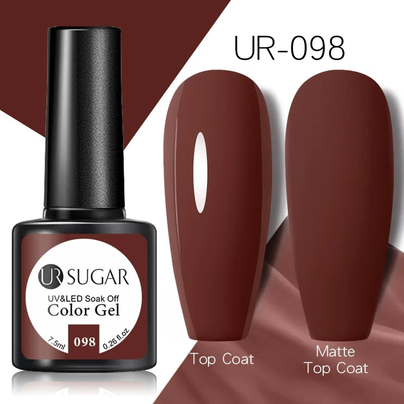 UR SUGAR 1-step Gel Polish 12ML Glitter Nail Spring Summer White Nude Pink Gel Nail Polish 3 IN 1 No Need Base Gel and Top Coat