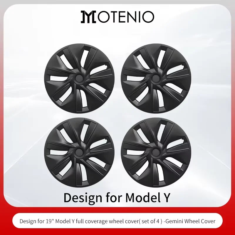 Hubcaps Design for Tesla Model Y 2020-2024 19Inch Gemini Wheel Cover Cap Automobile Cover Wheel Cover Replacement Accessories