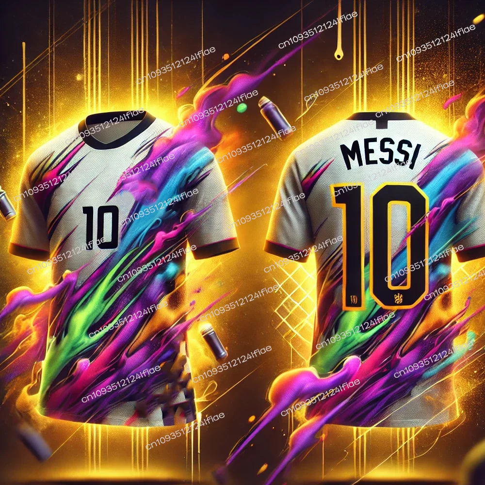 New Arrivals Messi Lpecial Edition Football Jersey T-shirt Outdoor Sports T-shirt Football Training Suit Fan Special Jersey Kit