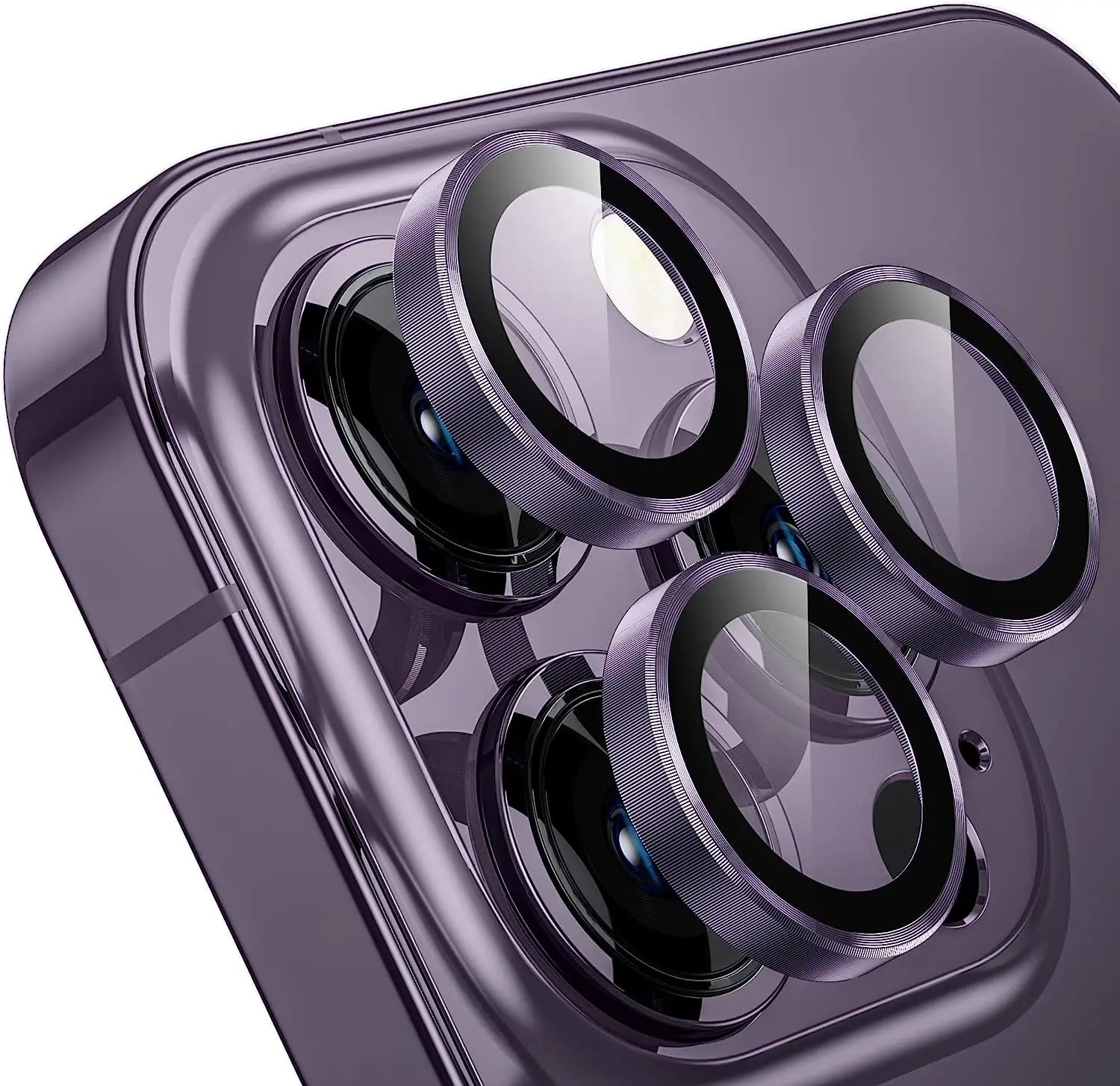 Titanium Gray Metal Tempered Glass Camera Lens Cover Screen Protector For iPhone 15 Pro Max 14 Plus 13 Protection 15Pro 14Pro