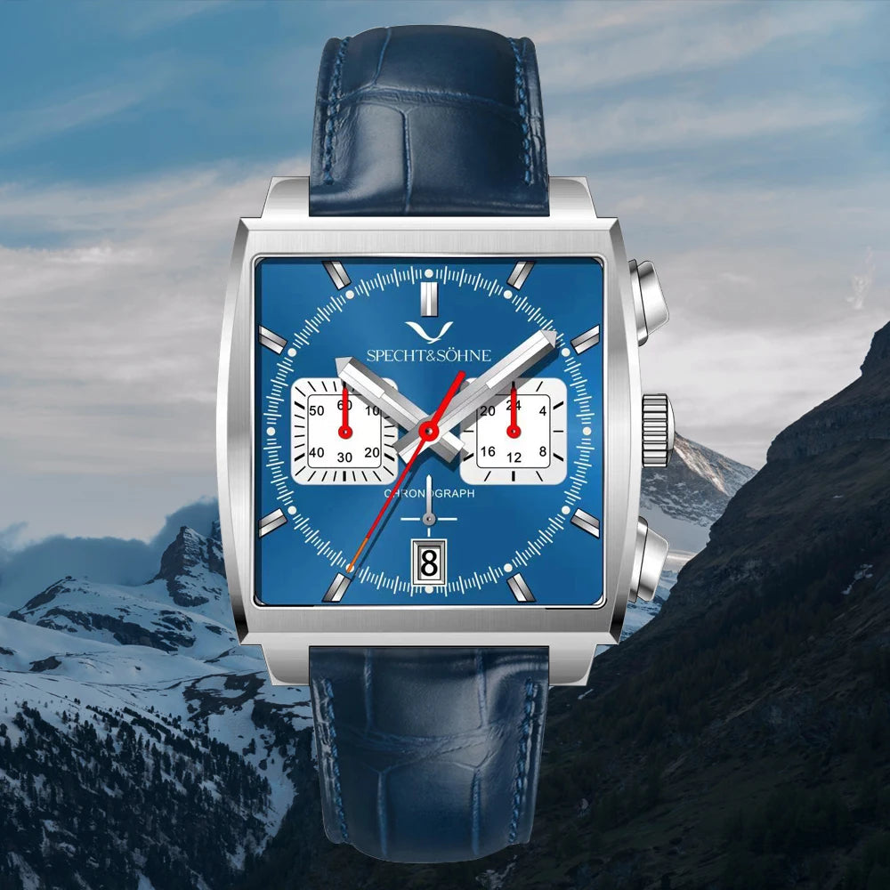 2025 Specht & Sohne New Arrivals Mens Watches Top Brand Luxury Stainless Steel Japan VK64 Chronograph Male Quartz Wristwatches