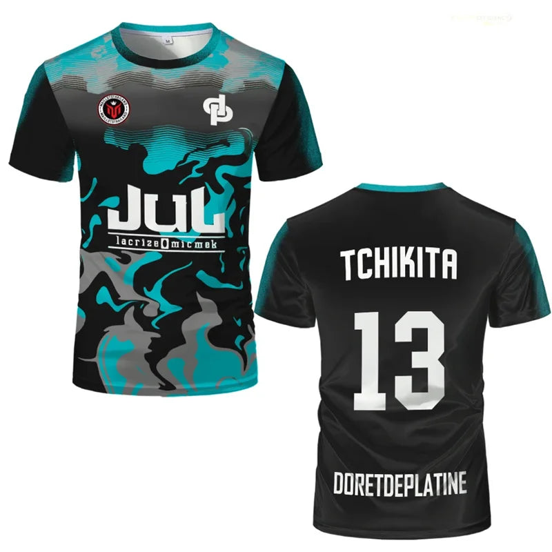 JUL Maillot TOTO Et Ninetta Jersey Men's And Women Trendy Rap Culture Print T-shirts Breathable Football Training Men's T-shirt