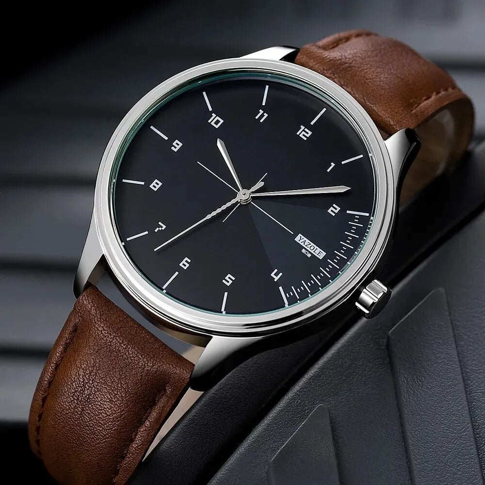 Top Brand NEW Mens Watch Leather Strap Ultra Thin Minimalist Watch For Men Casual Simple Quartz Waterproof Watches