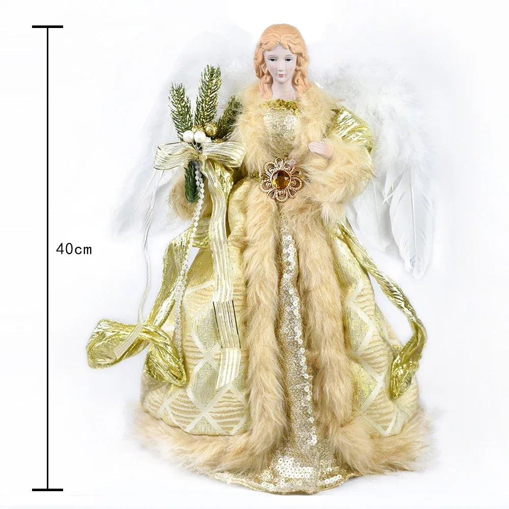 New Arrivals Angel Doll Figurine Christmas Ornaments Crafts with Wing Home Natal Decorations Festive Birthday For Kid Decor