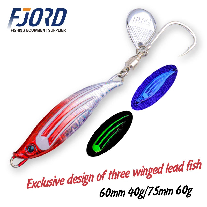 FJORD 40g 60g Metal Fishing Jig Tail Spinner Lure Spinning Sea Spoon Pike Bass New Arrivals 2025 Artificial Baits Fishing Tackle