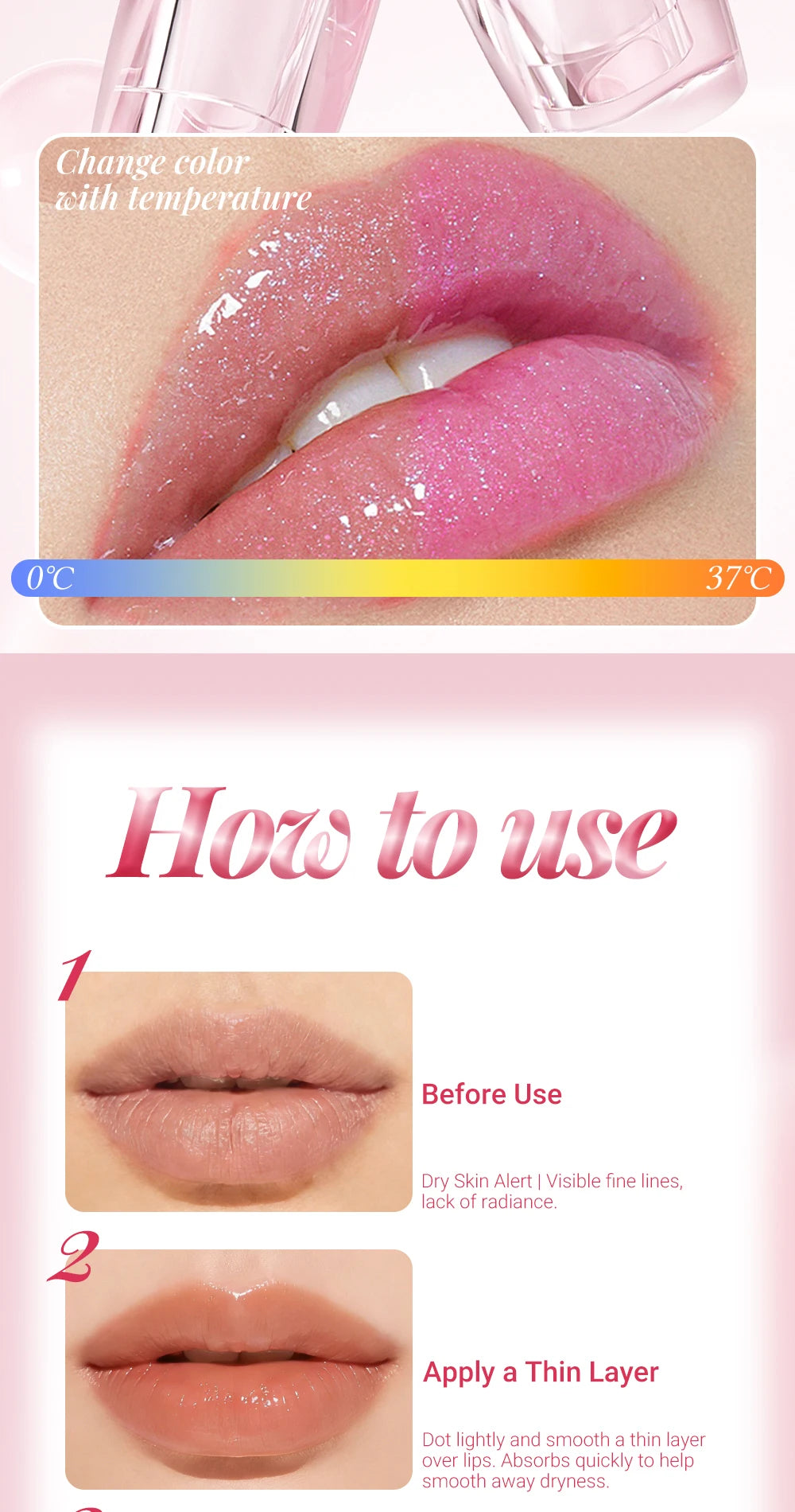 5 Colors Nourishing Light Lipstick Long Lasting Colors Easy to Apply Lip Moisturizing lip balm lip care