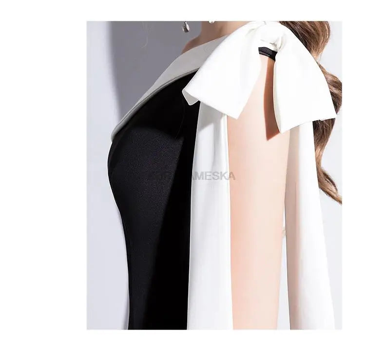 Elegant Black Formal Evening Long Dresses for Women 2023 Summer Sexy One Shoulder Slim Host Prom Party Dress Casual Maxi vestido