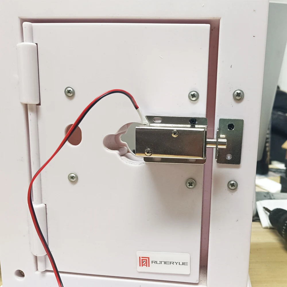 Small Electric Bolt Lock DC12V Magnetic Lock Access Control Electronic Lock Concealed Cabinet Lock Normally Closed Electric Lock