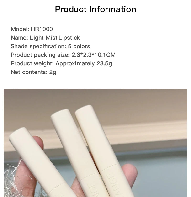 Low Saturation Matte Lipstick Cream Velvet Not Easy To Fade Lipstick Nude Matte Red Lip Gloss Waterproof Lasting Lip Tint Makeup