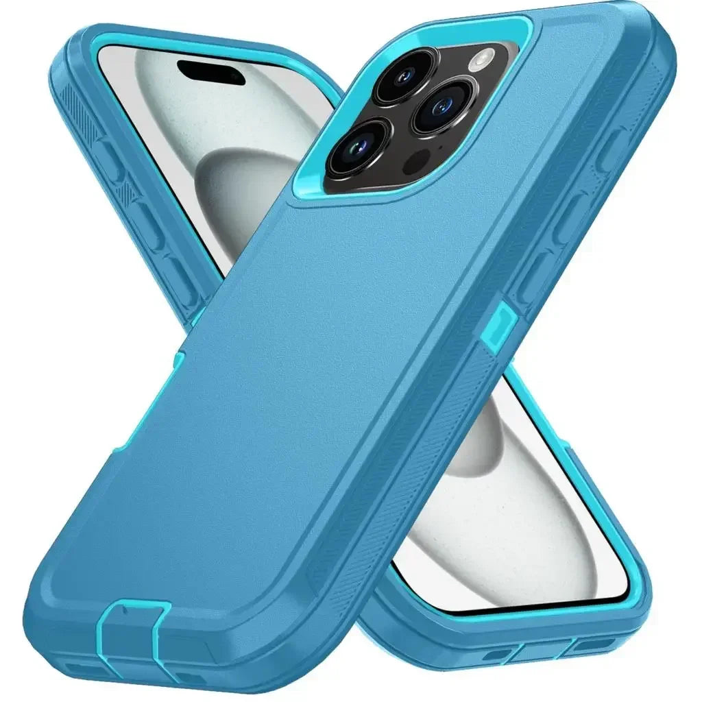 Rugged Ott Armor Shockproof Defender Phone Case for Iphone 17 16 15 14 13 12 11 Pro Max 16E Hard Drop Proof Back Cover Funda
