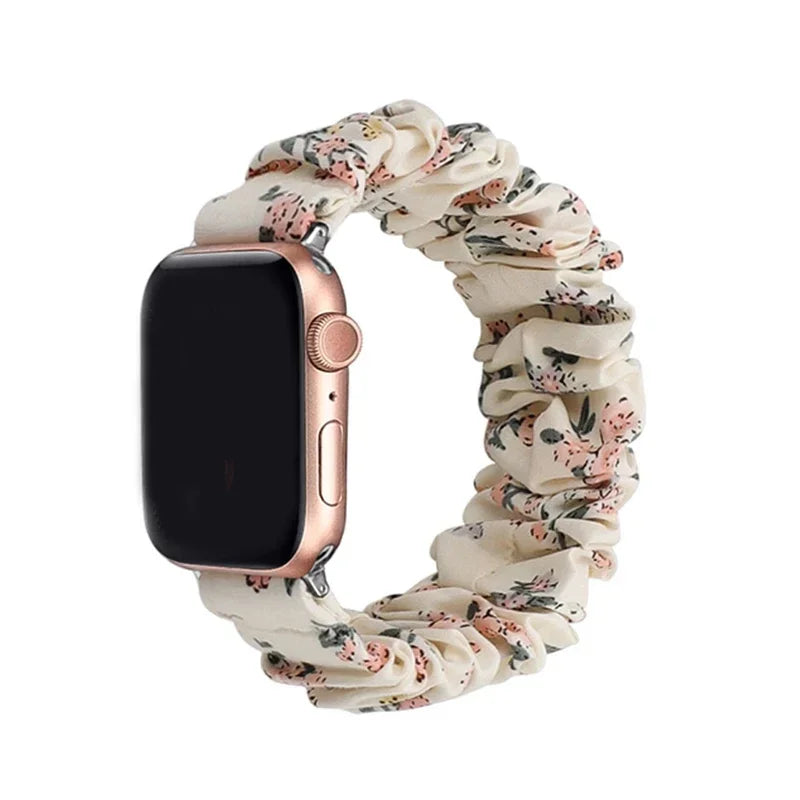 Scrunchie Strap for Apple watch band 49mm 44mm 40mm 46mm 42mm 45mm 41mm Loop Women bracelet for iWatch series 10 9 8 7 6 SE  3