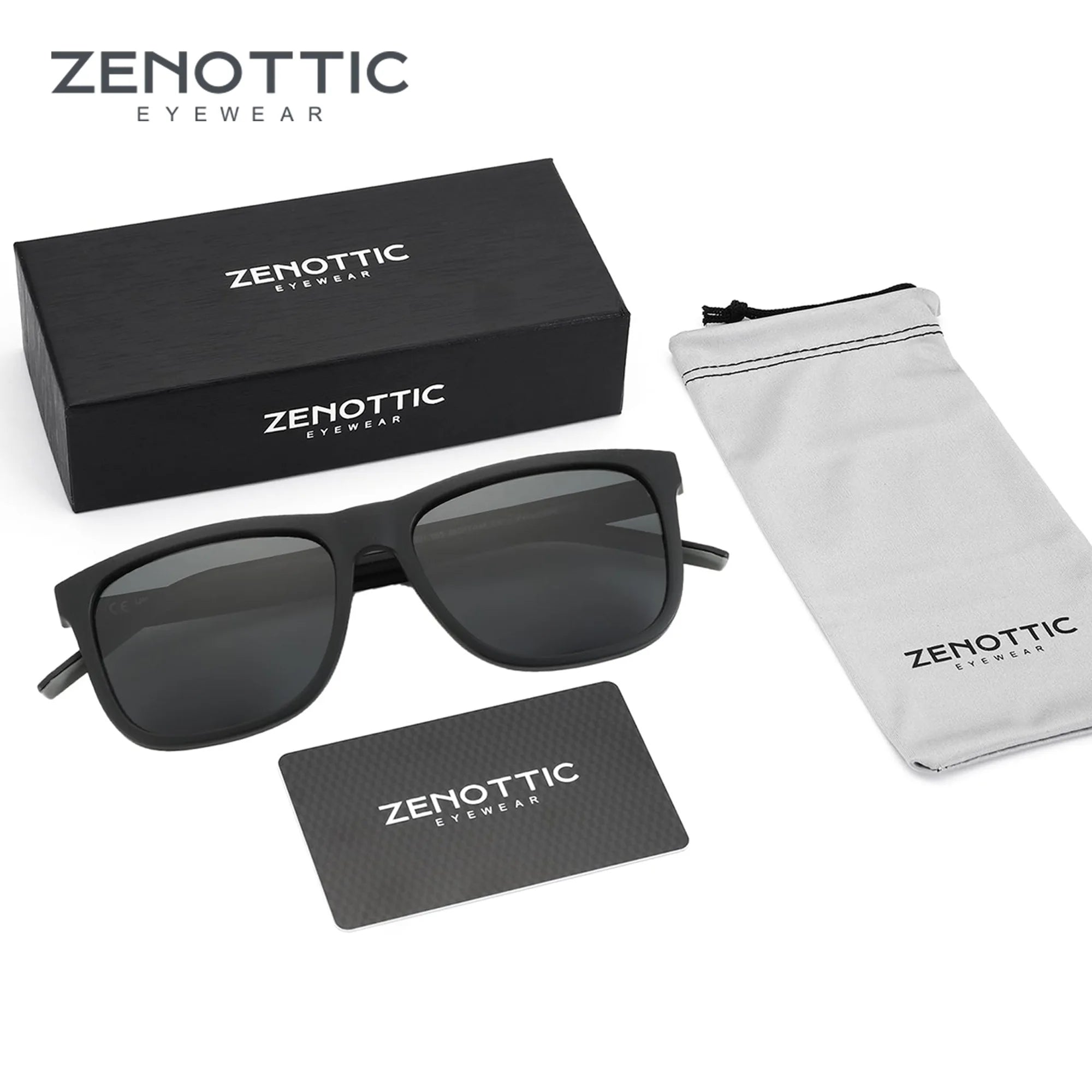 ZENOTTIC وافدون جدد نظارات شمسية مستقطبة للرجال حماية من الأشعة فوق البنفسجية 400 ظلال عصرية خفيفة الوزن للغاية TR90 نظارات شمسية للرؤية الليلية