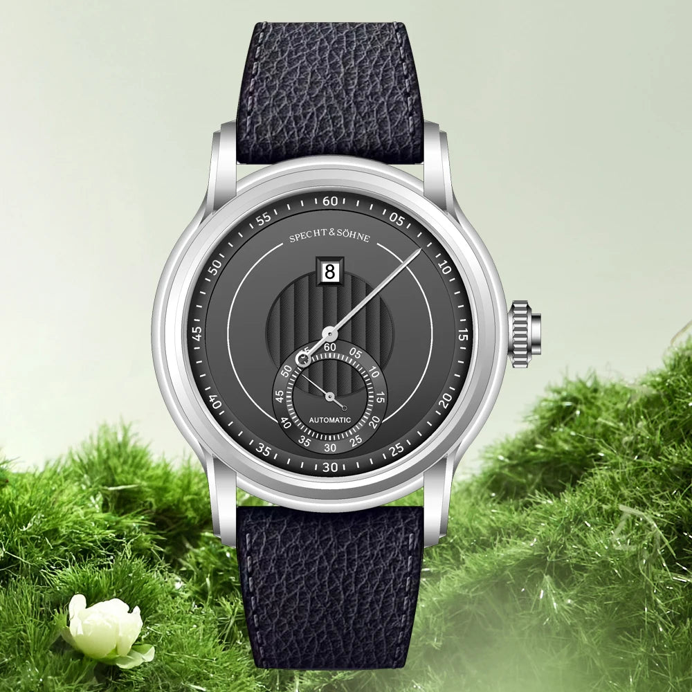 2026 Specht & Söhne New Arrivals Men Automatic Watch 39mm ST17 Jumping Hour Mechanical Wristwatch Sapphire Crystal Reloj Hombre