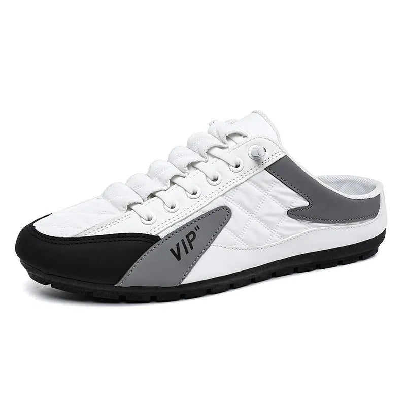 Half Slippers for Men Trendy Men's Flat Bottom Casual Shoes Soft Sole Support Shoes Men's Sneakers Zapatos De Hombre 2024