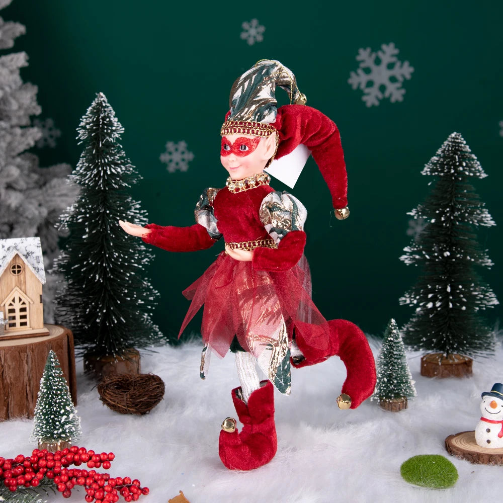 New Arrivals Christmas Decor Handmade New Year Decor Hanging Sitting Elf Plush Doll Christmas Tree Hanging Ornament Xmas Gift