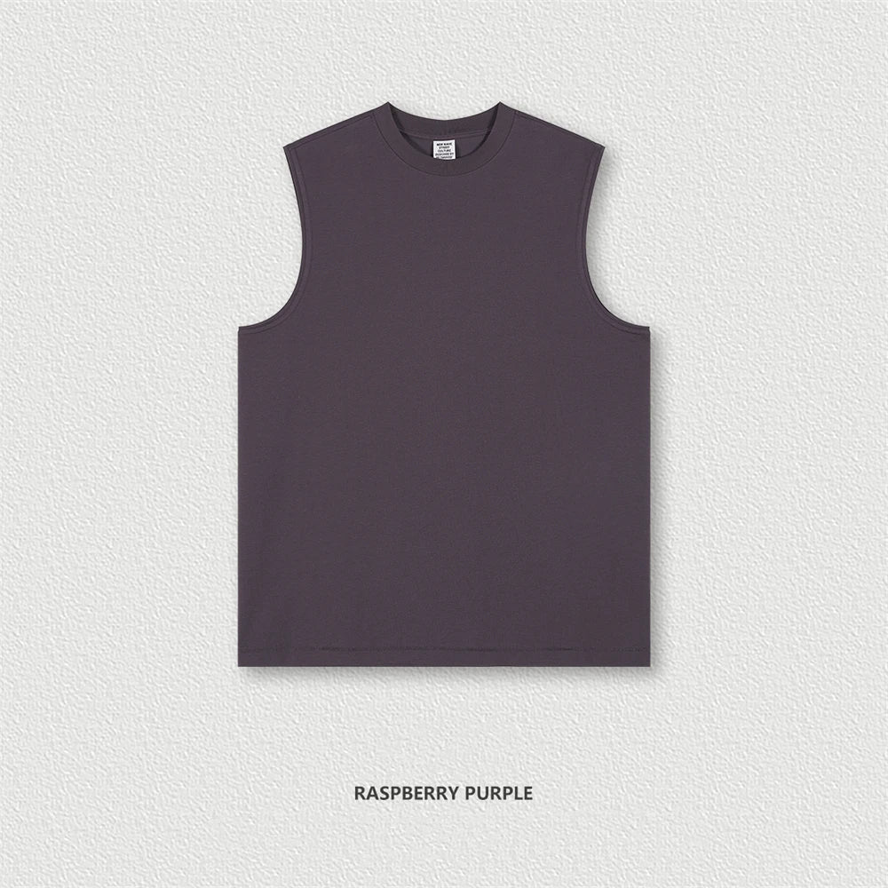 ZODF Trendy 2024 Men Quick Dry 230gsm Tank Tops Unisex Women Summer Breathable Cool Feeling Loose Sleeveless Tees Vest HY0772