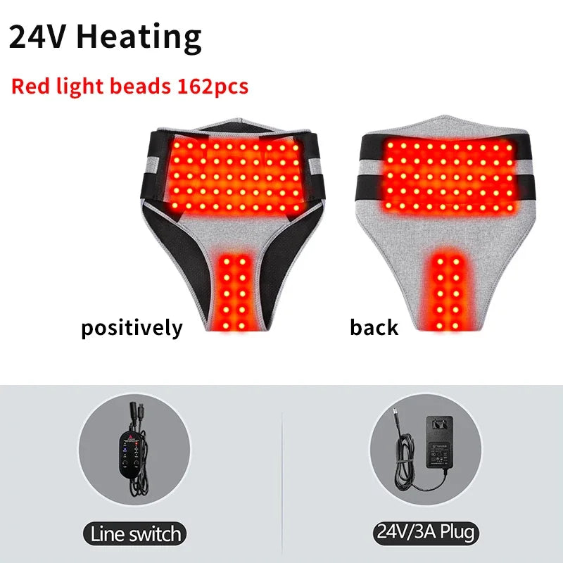Red Light Heating Menstrual Period Pad  for Women Cramps Massager Heat Therapy Wrap for Abdomen Pain and Cramps Relief