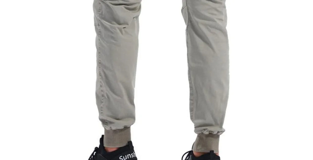 Spring Summer Men's Casual Fashion Work Pants Cuffed Multiple Pockets Slim Fit Youth Leisure Trousers Trendy Brand