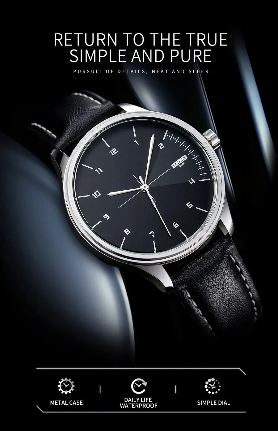 Top Brand NEW Mens Watch Leather Strap Ultra Thin Minimalist Watch For Men Casual Simple Quartz Waterproof Watches