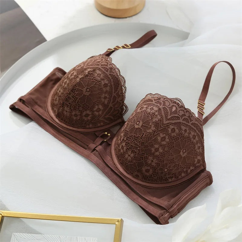 French Sexy Lingerie Underwear Lace Push Up Bra and Panties Set Beautiful High Quality Women Intimates New Arrivals