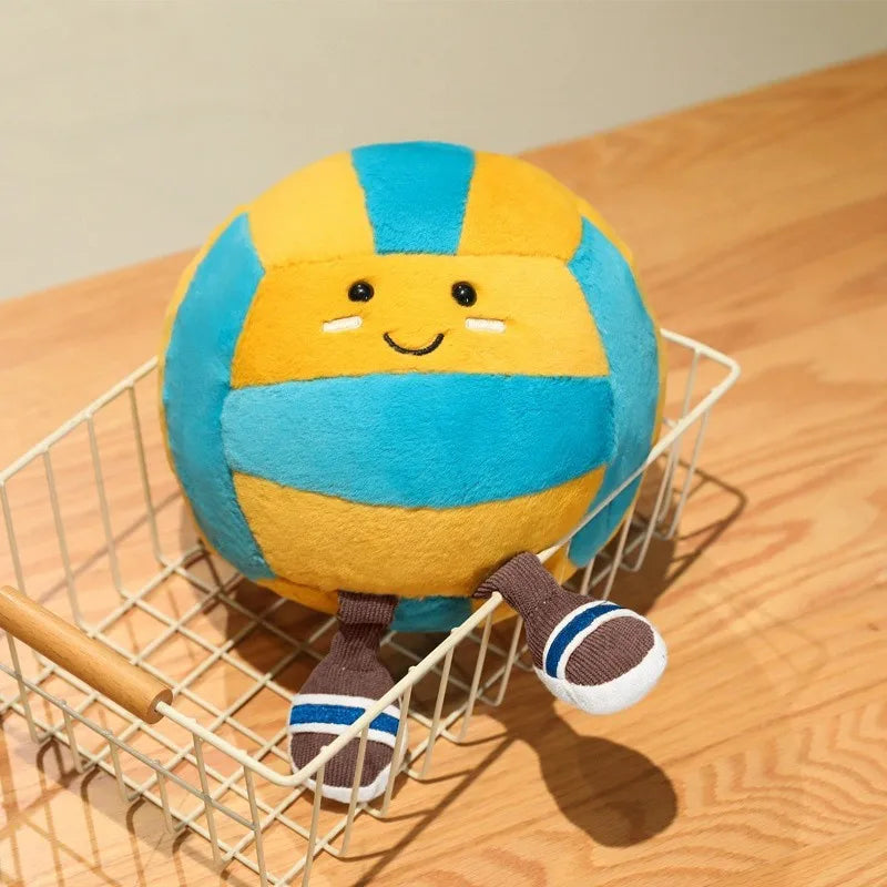 Cute Basketball Football Tennis Baseball Billiards Plush Toys Soft Stuffed Balls Pillow Players Souvenir Birthday Gift