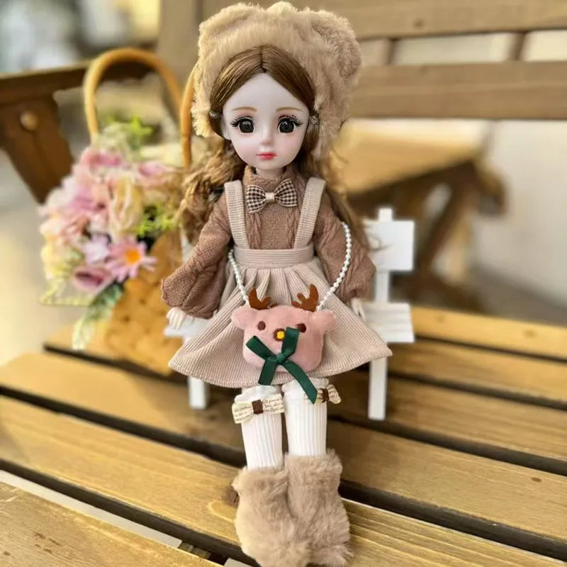 2025 New Winter Clothes 6 Points BJD Doll Dress Up Suit 30cm Doll Decorative Clothing Jacket Dress Only Clothing