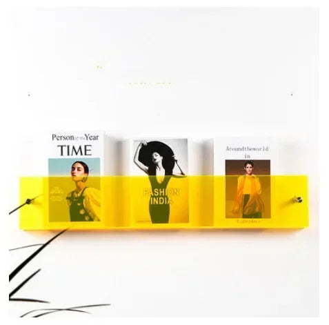 Children's Book Shelves Creative Acrylic Storage Rack Wall Mounted Picture Book Holder Magazine Display Shelf New Arrivals