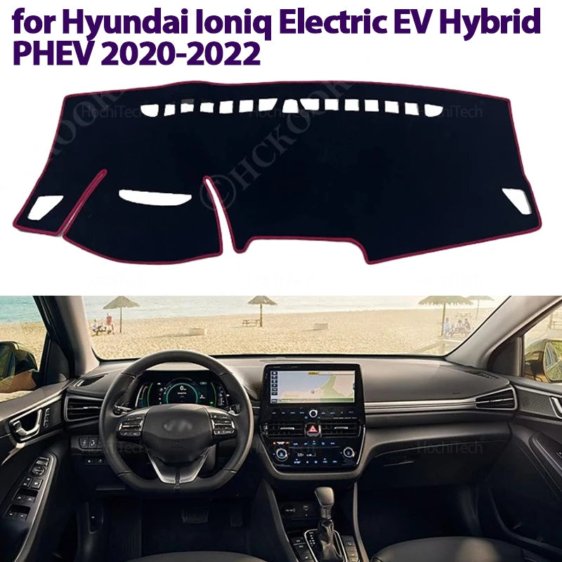 Dashboard Cover For Hyundai Ioniq Electric EV Hybrid PHEV 2020 2021 2022 Sun Shade Mat Avoid Light Pads Case Carpets Protection