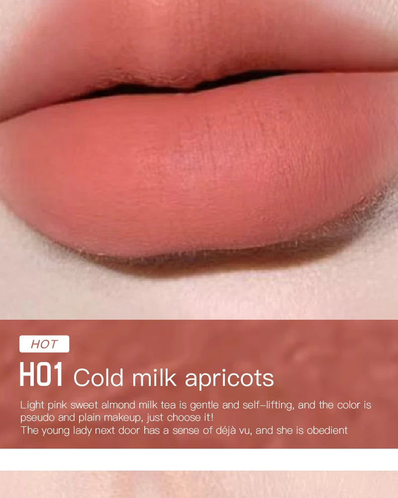 Low Saturation Matte Lipstick Cream Velvet Not Easy To Fade Lipstick Nude Matte Red Lip Gloss Waterproof Lasting Lip Tint Makeup