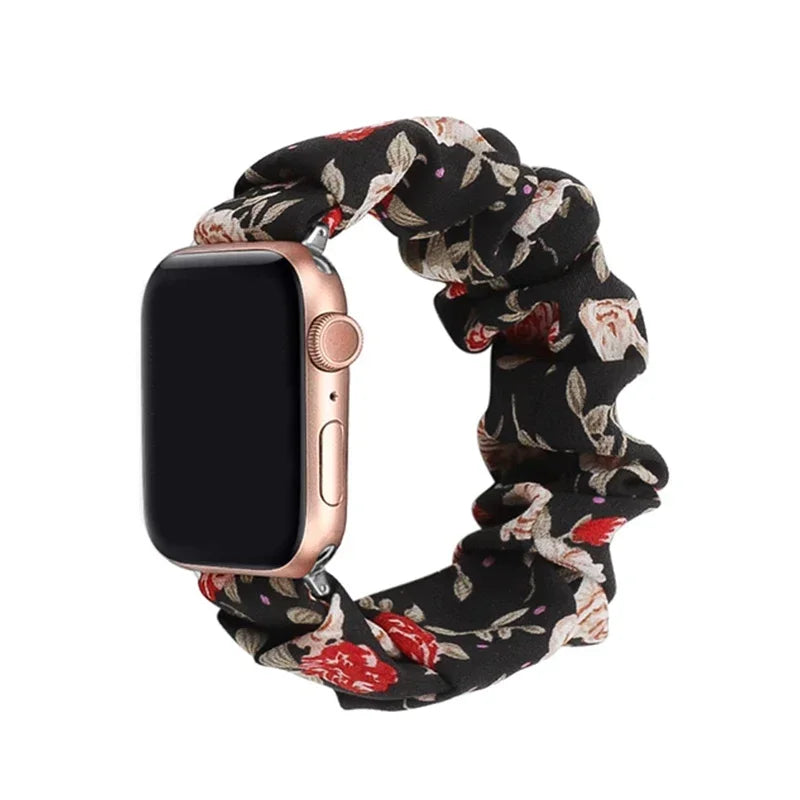 Scrunchie Strap for Apple watch band 49mm 44mm 40mm 46mm 42mm 45mm 41mm Loop Women bracelet for iWatch series 10 9 8 7 6 SE  3