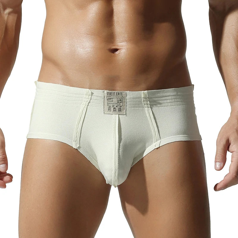 TAUWELL Low-Waist Solid Color Triangle Shorts for Men U Convex Pouch Sexy Male Panties Comfortable Underwear New Arrivals