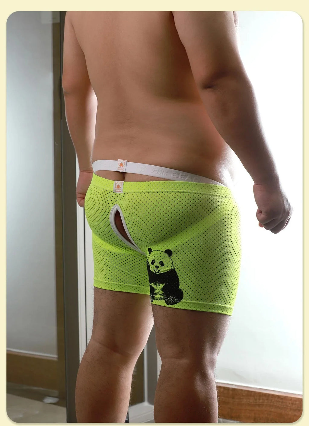 New Arrivals 1 Set 2 Pcs Bear Gay Proud Underwear, 1 Bear Claw Paw Expose Buttocks Crotch Boxer Shorts, 1 Sexy Jocks, M L XL XXL