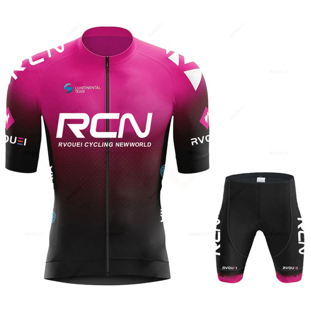 Rcn Cycling jersey Sets 2025 Men's Cycling Clothing Summer Short Sleeve MTB Bike Suit Bicycle Bike Clothes Ropa Ciclismo Hombre
