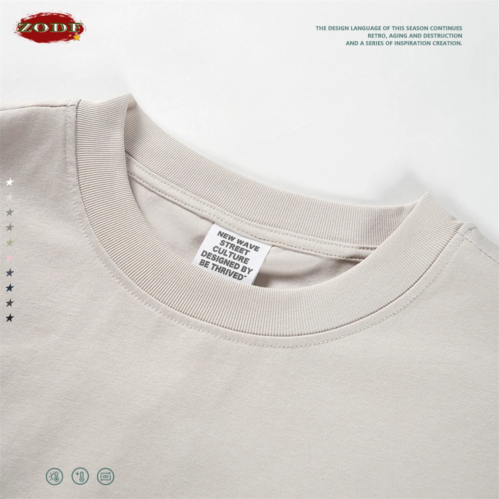 ZODF Trendy 2024 Men Quick Dry 230gsm Tank Tops Unisex Women Summer Breathable Cool Feeling Loose Sleeveless Tees Vest HY0772