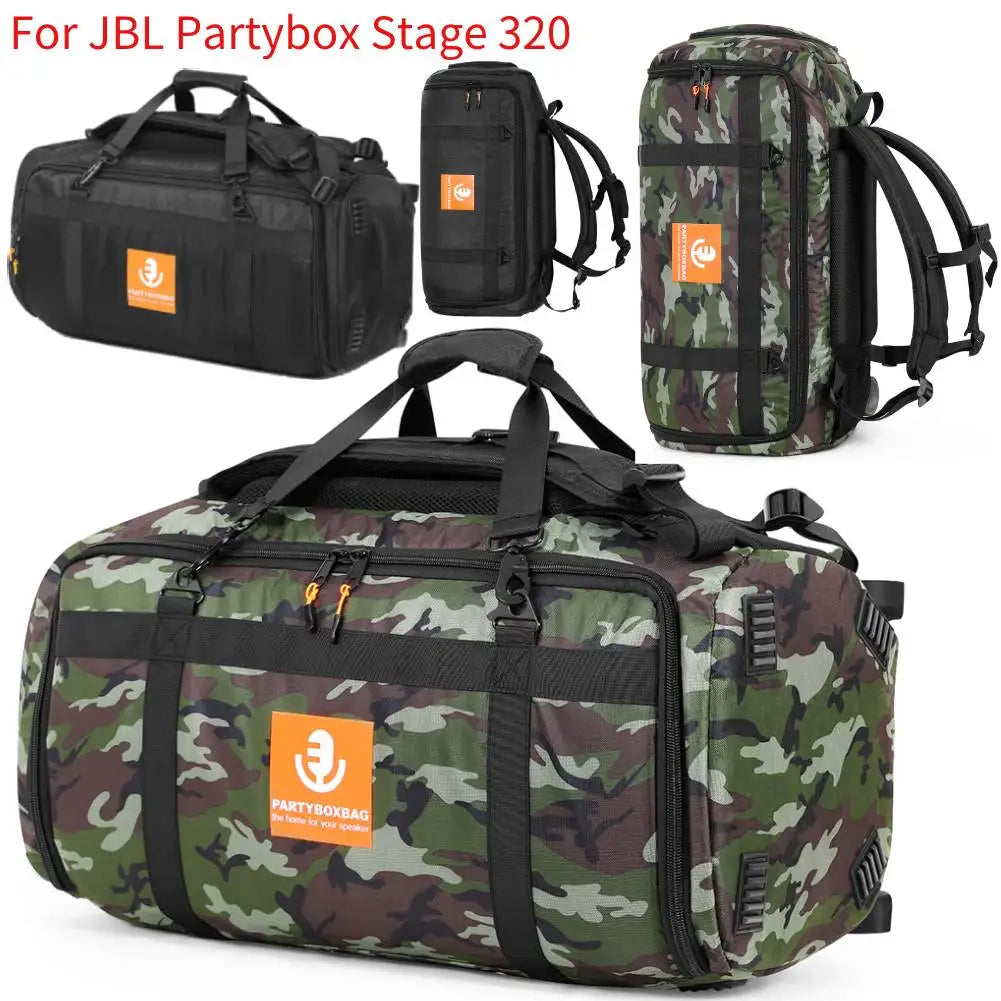 Speaker Carry Backpack For JBL Partybox Stage 320 BT Speaker Carrying Case Shockproof Portable Speaker Carry Tote Bag Backpack