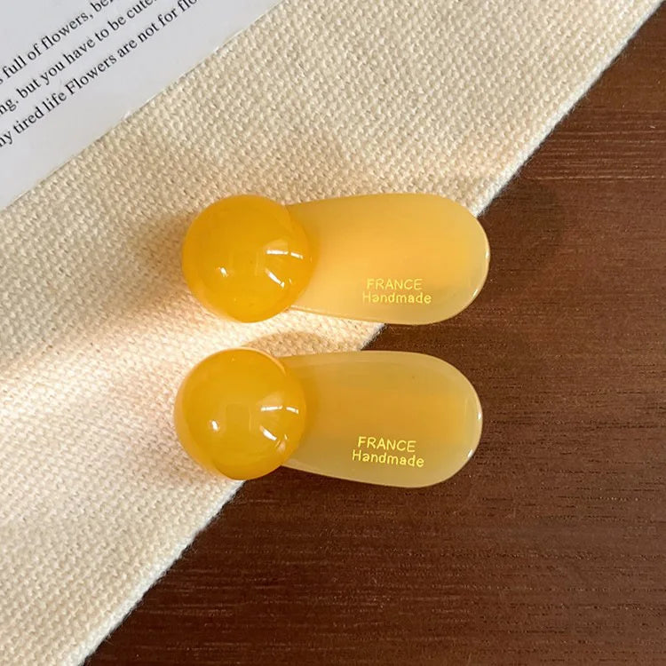 2pcs/set Mini Hair Clips for Women Sweet 3.5cm Bangs Edge Clip Cute Acetate Duckbill Girl New Arrivals Headwear Hair Accessories