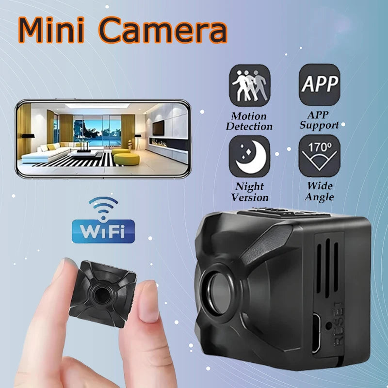 Wireless Mini Camera Motion Detection Monitor WiFi IP/AP Remote Rechargeable Home Surveillance With Long Battery Life
