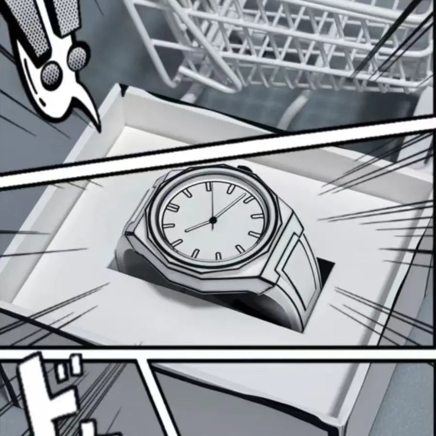 MAYZHISU Men's Watches Comic-book Style Men Quartz Wristwatch Silicone Strap Waterproof Cartoon Luxury Unisex Male's Clock Watch