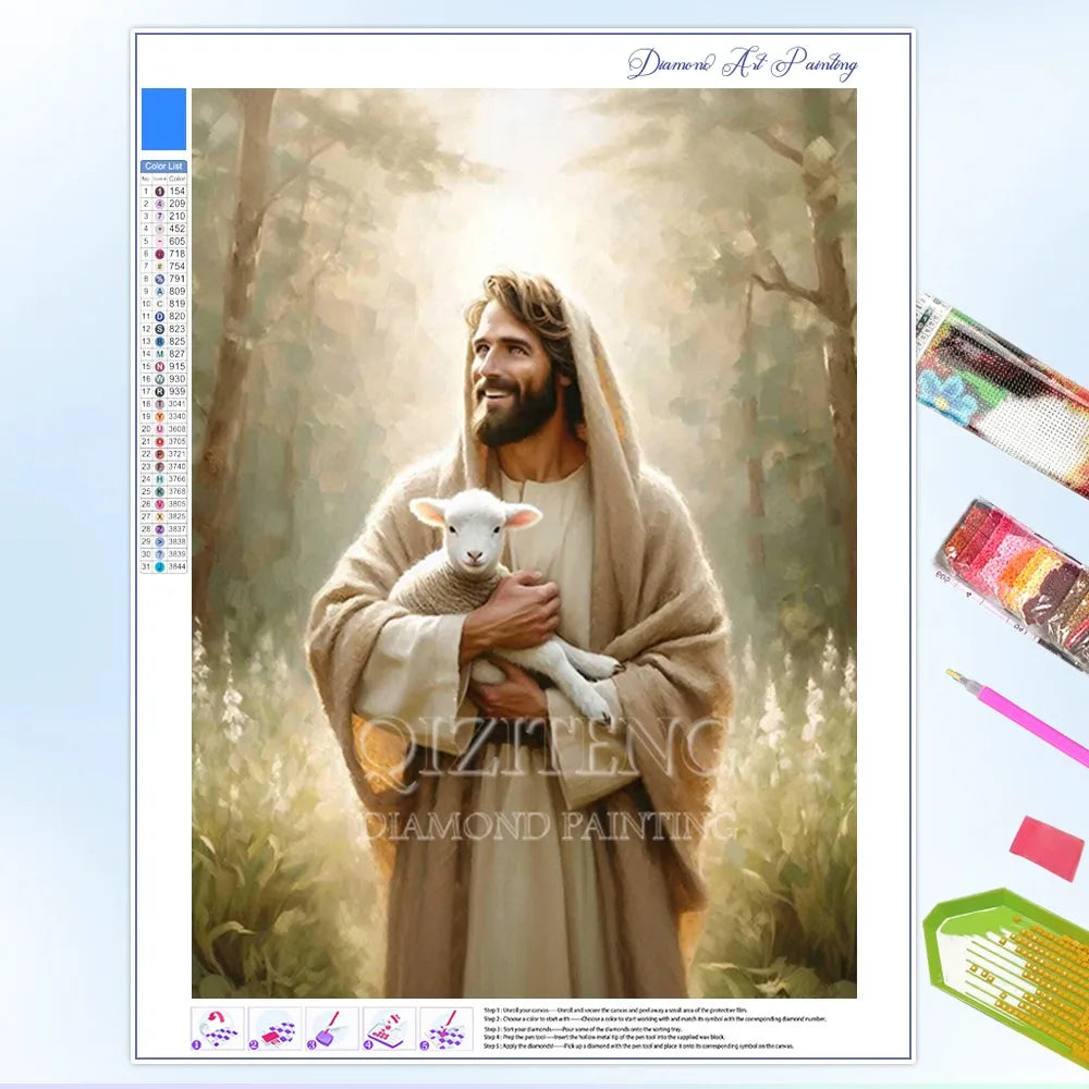 Jesus Christ Diamond Art Painting Christian Jesus Portrait Full Diamond Mosaic Embroidery DIY Home Decor Gift New Arrivals