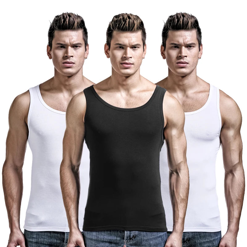 5PCS Men's summer trendy slim-fit hurdling style, modal, wearing a white undershirt underneath, men's tight-fitting