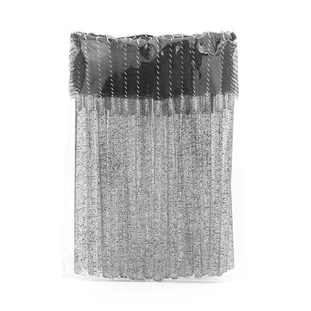 GLAMLASH 50PCS Disposable Eyelash Brushes Lashes Extension Eyebrow Brush Mascara Wands Applicator Makeup Tool