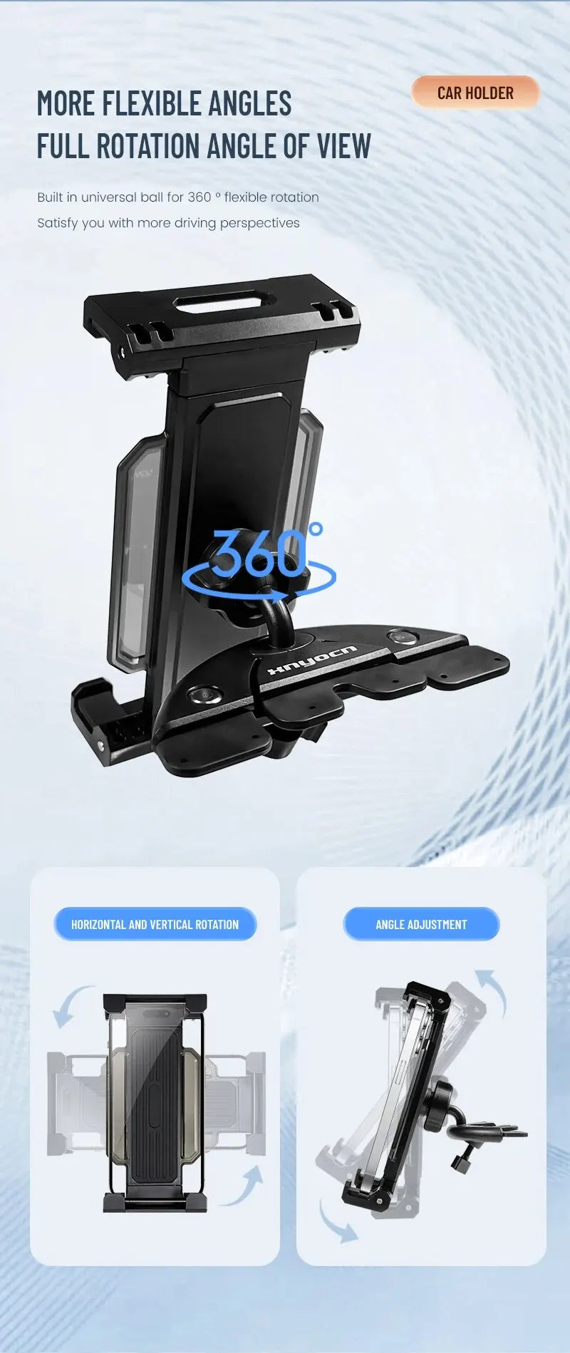 Universal 4-13 Inch Tablet Stand Holder Car CD Slot Bracket Mobile Phone Mount for iPad Pro Air Mini iPhone Xiaomi Huawei Tab Pc