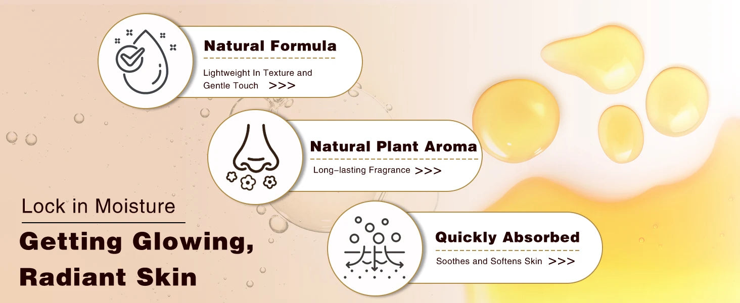PHATOIL 260ml Body Oil For Moisturizing & Soothes Skin Ginger Grapefruit Rose Lavender Massage Body Oils Long-Lasting Fragrance