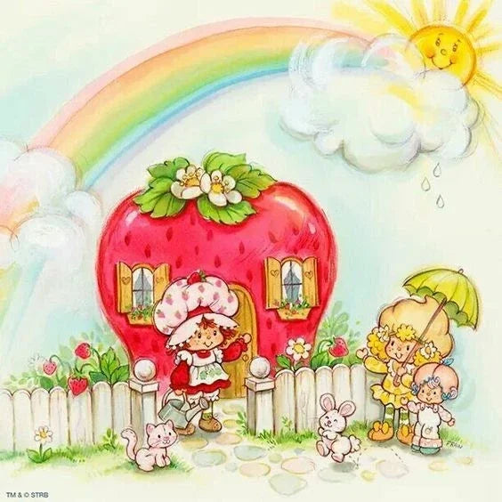 Strawberry Shortcake Cute Girl Diamond Painting Printed Embroidery Puzzle Cross Element Mosaic 5D DIY Art Kit House New Arrivals