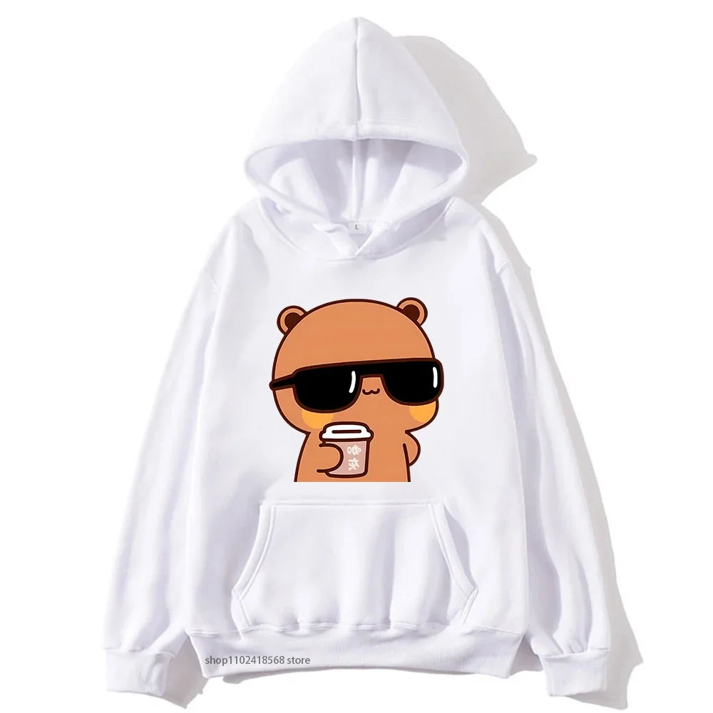 Couple Hoodies  hoodie Sweatshirt Cartoon Kawaii Print Pullover Harajuku Men Women Sudaderas warm fleece hooded