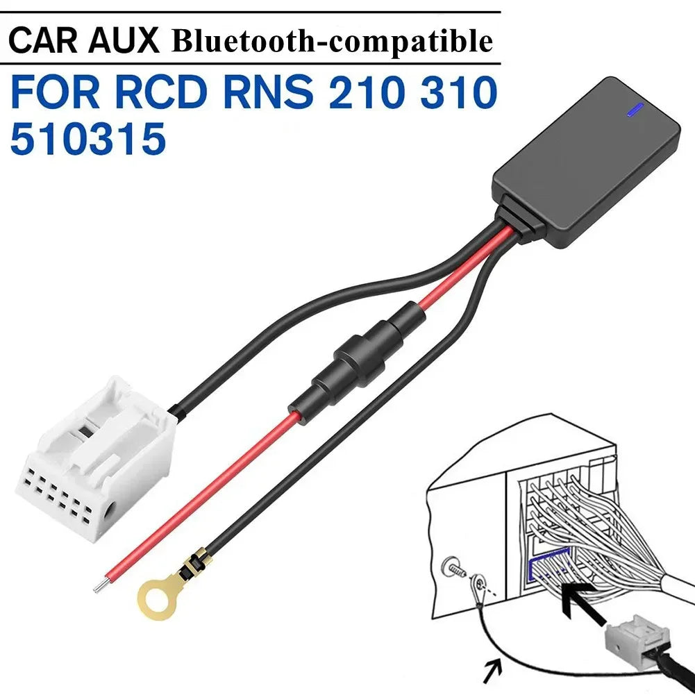 1×Car Wireless Bluetooth- Receiver Module For Passat- Touran- For Golf 5 6 RCD RNS 210 310 315 510 Music Audio Stereo Adaptor
