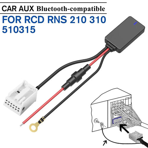 1×Car Wireless Bluetooth- Receiver Module For Passat- Touran- For Golf 5 6 RCD RNS 210 310 315 510 Music Audio Stereo Adaptor